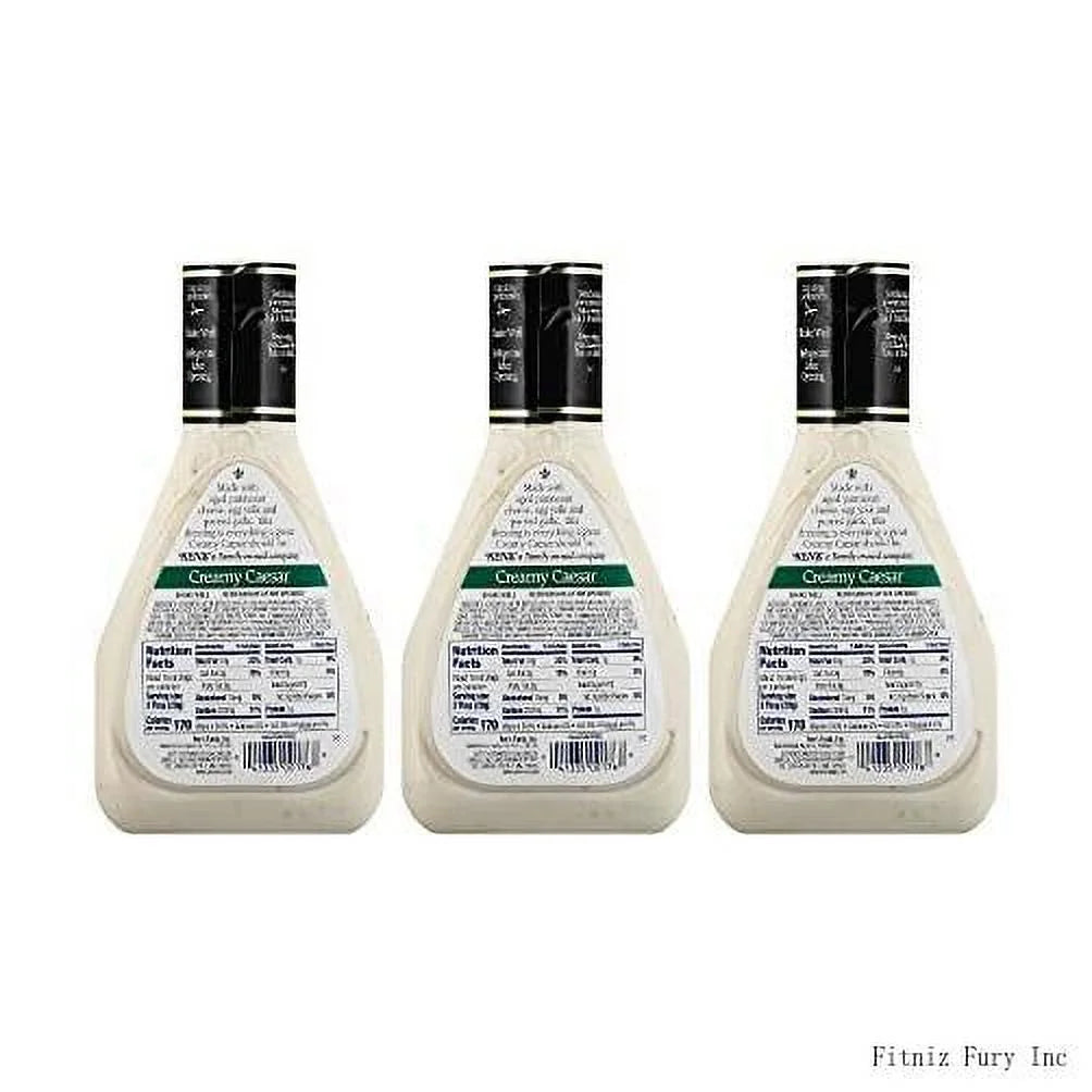 Creamy Caesar Dressing, 16 FL OZ Bottle (Pack Of 3 Bottles) T666296