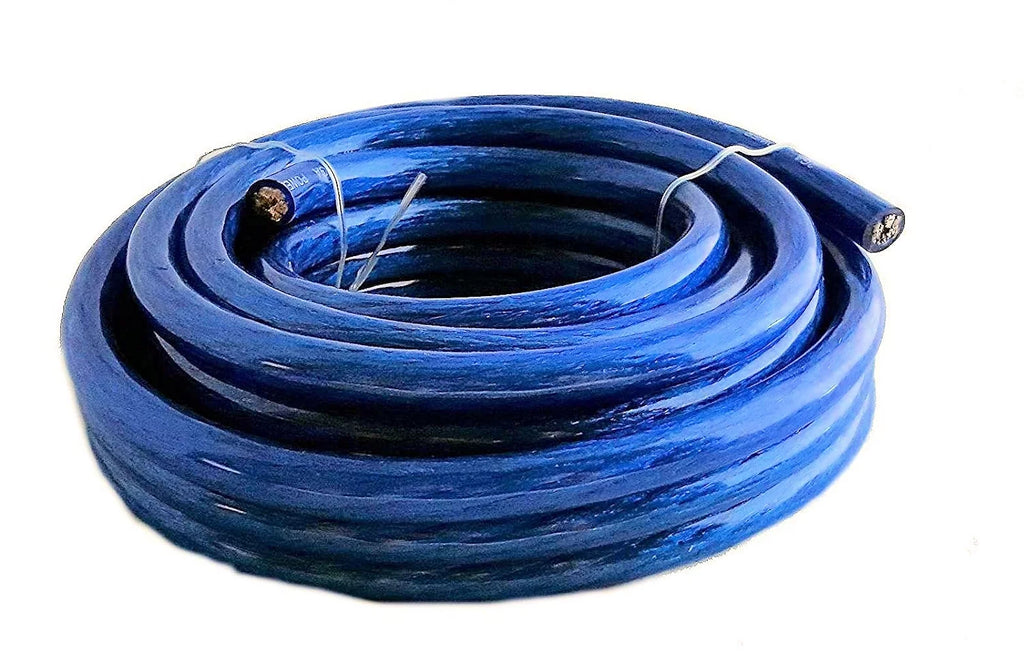1/0 Gauge CCA Power Wire Cable 25ft Blue E4632