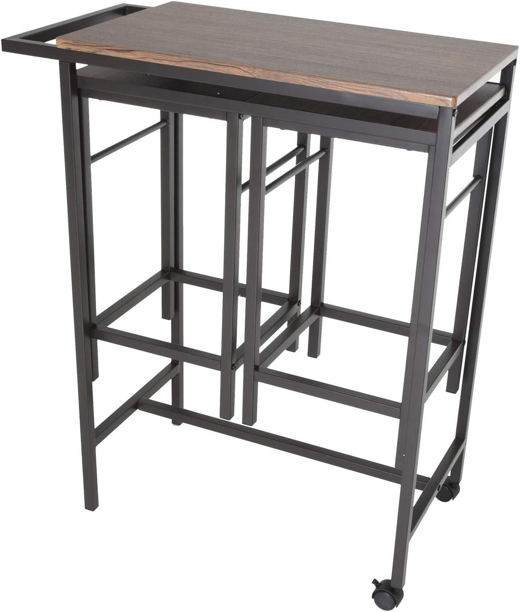 3 Piece Pub Table Set with 2 Stools W6804