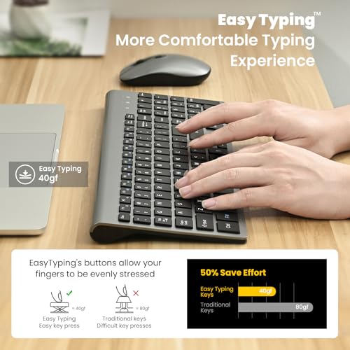 Blue Wireless Keyboard and Mouse Combo 2.4G N408