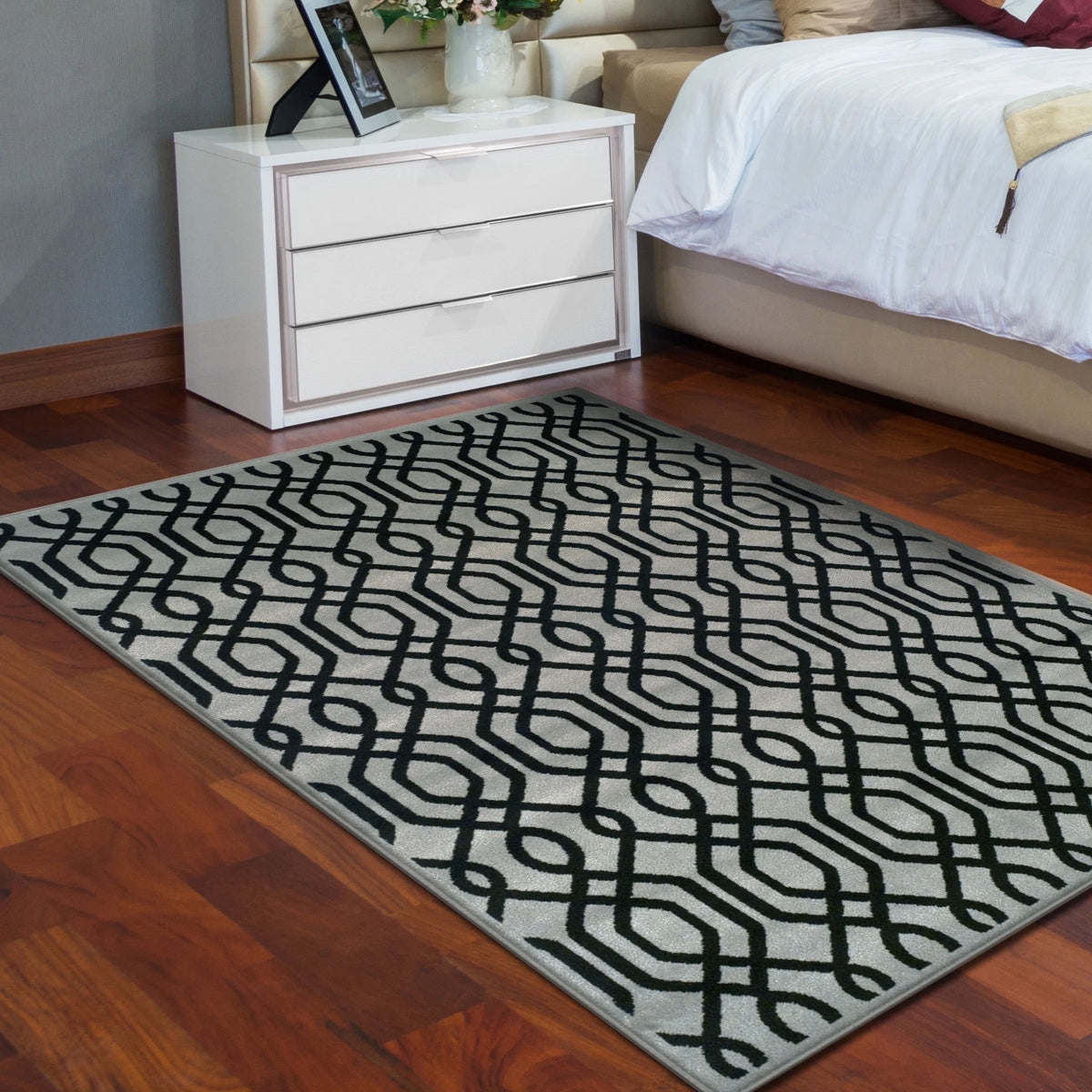 Beige Oriental Floral Runner Rug C1025