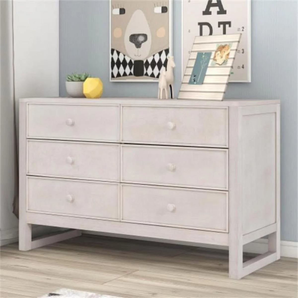 Rustic Wooden 6 Drawers Dresser T568431