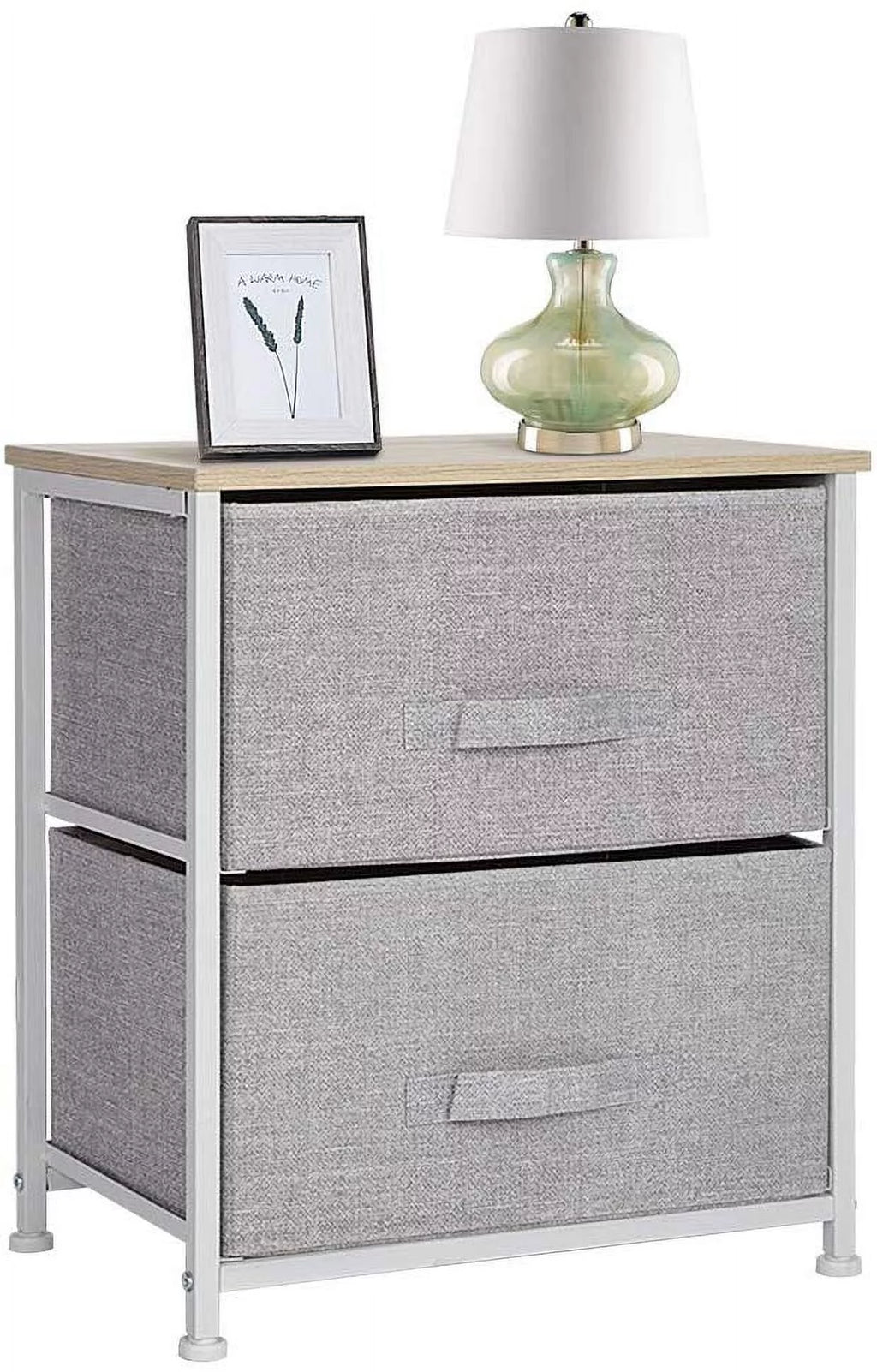 2 Drawer Fabric Nightstand U729441