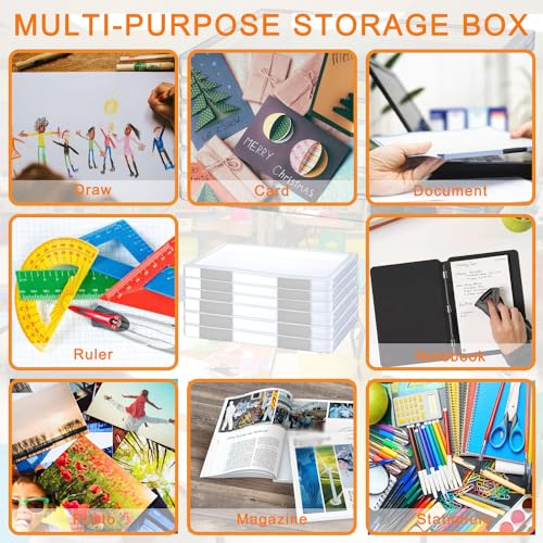 Clear A4 Plastic File Storage Box W340
