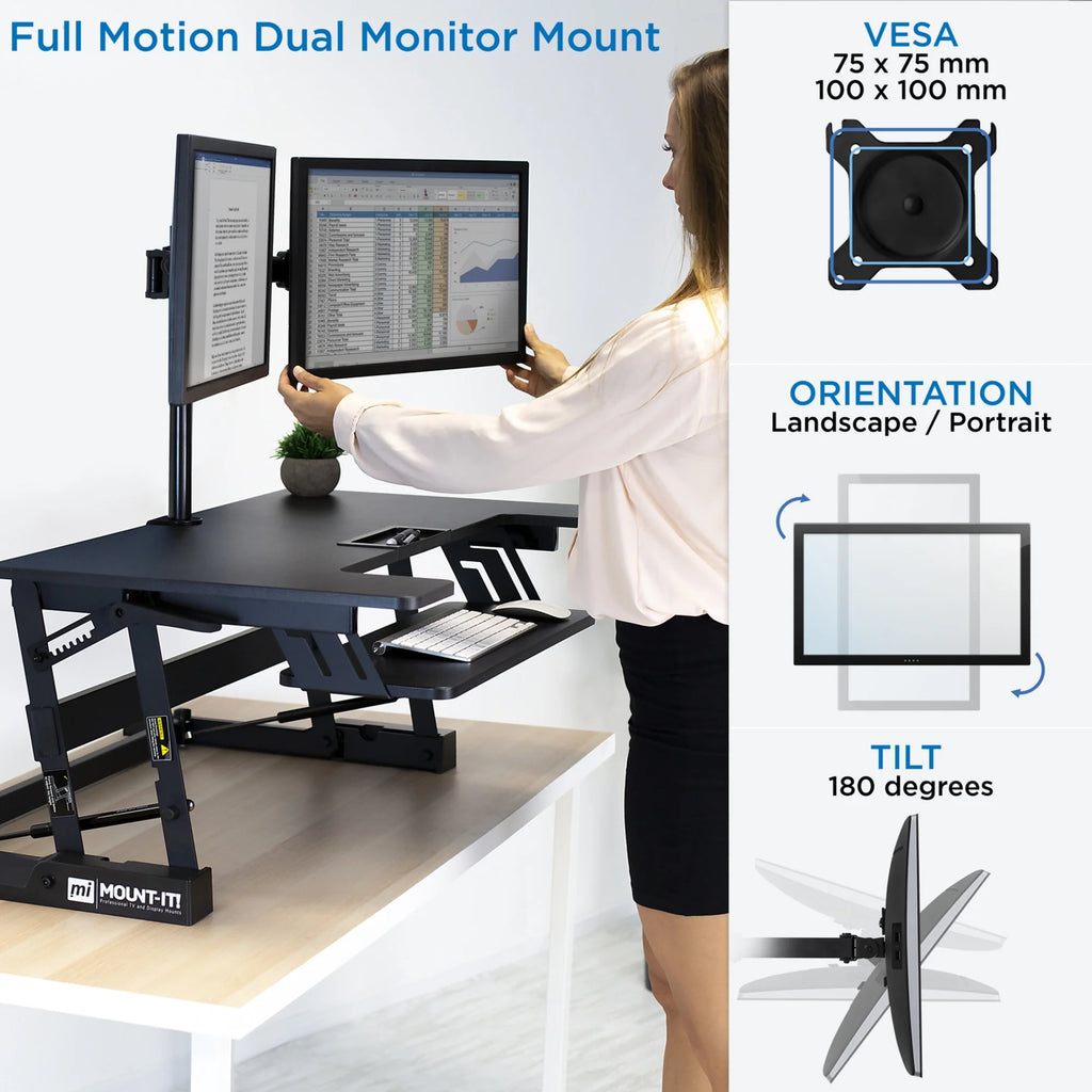 Black Standing Desk Converter Y358294