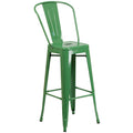 Green Metal Bar Stool O20604