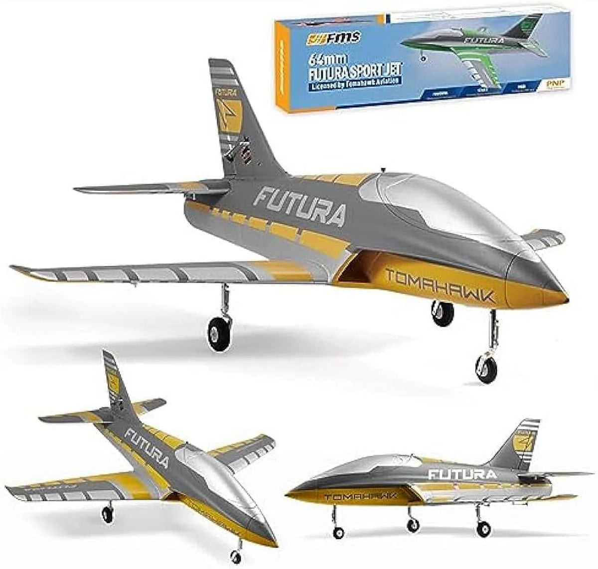 Yellow 64MM EDF 6 Channel RC Sport Jet N88094