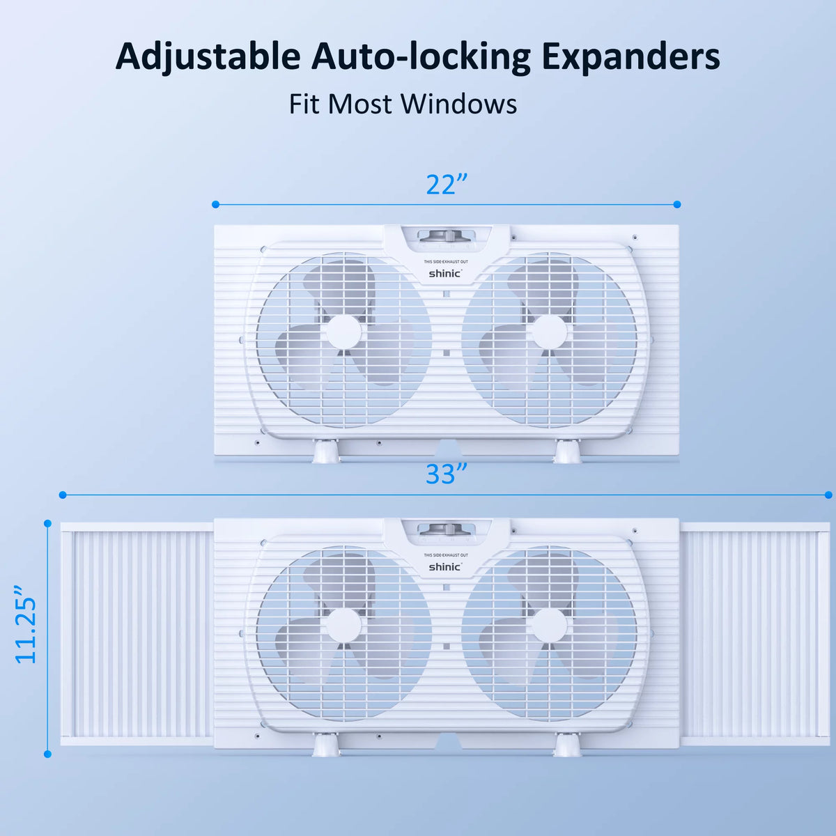 9 3-Speed Twin Window Fan with Removable Bug Screen, White E6926