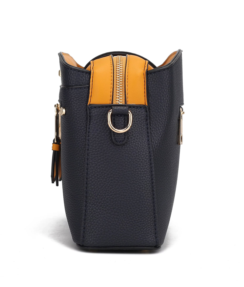 White Vegan Leather Crossbody Bag W3743