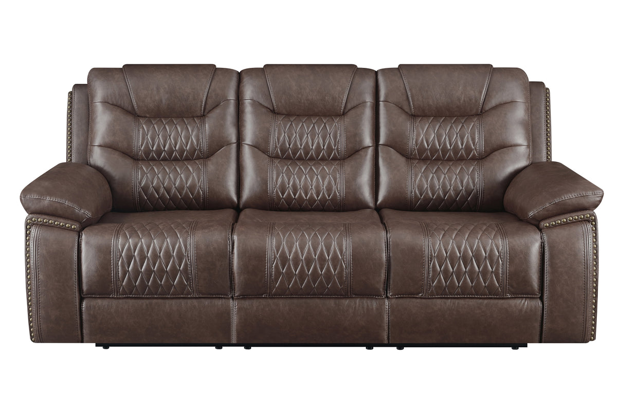 Brown Tufted Upholstered Power Sofa R570339