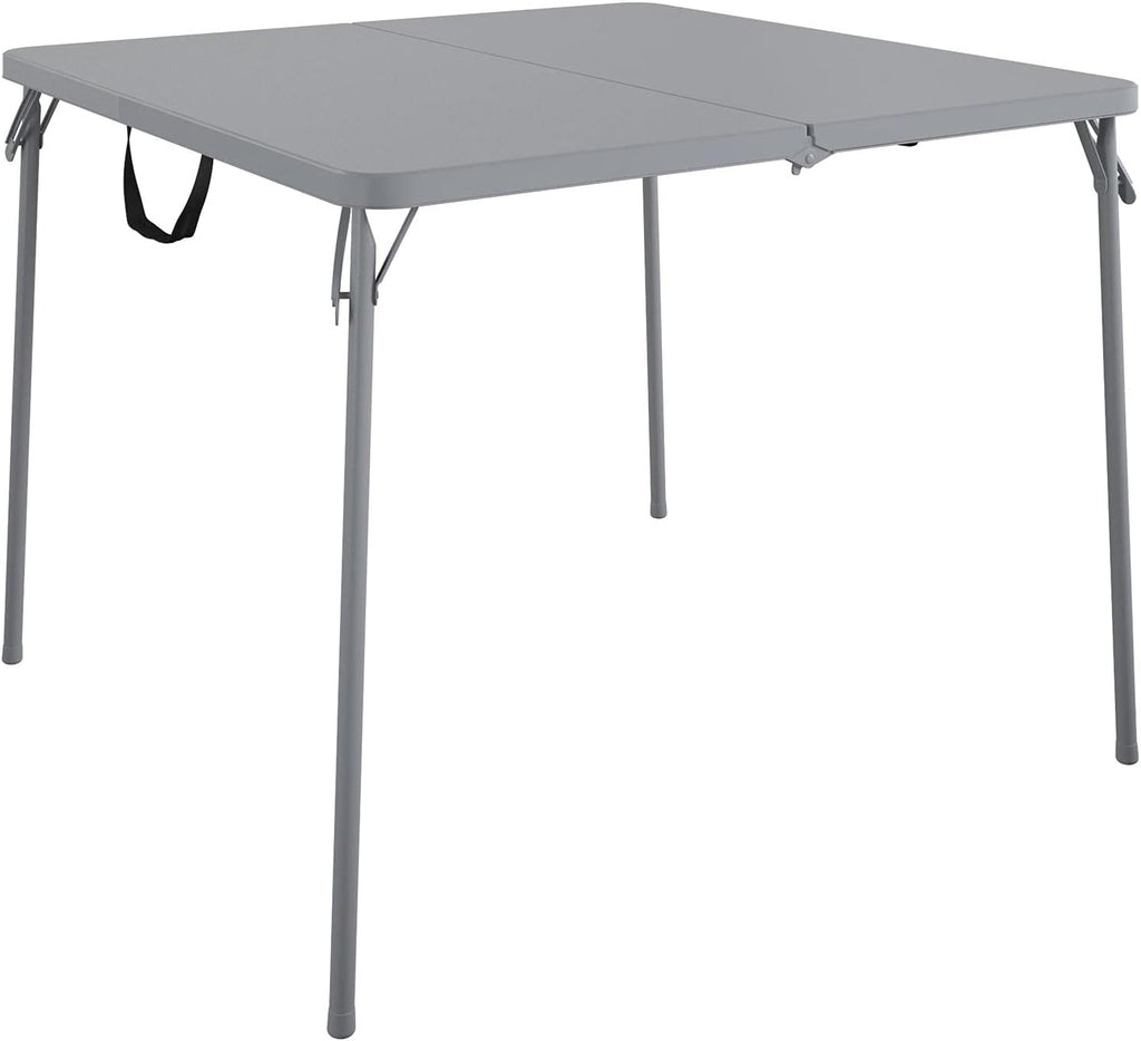 Black Fold-in-Half Card Table with Handle P6843