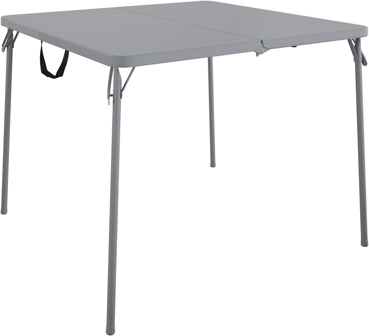 Black Fold-in-Half Card Table with Handle P6843