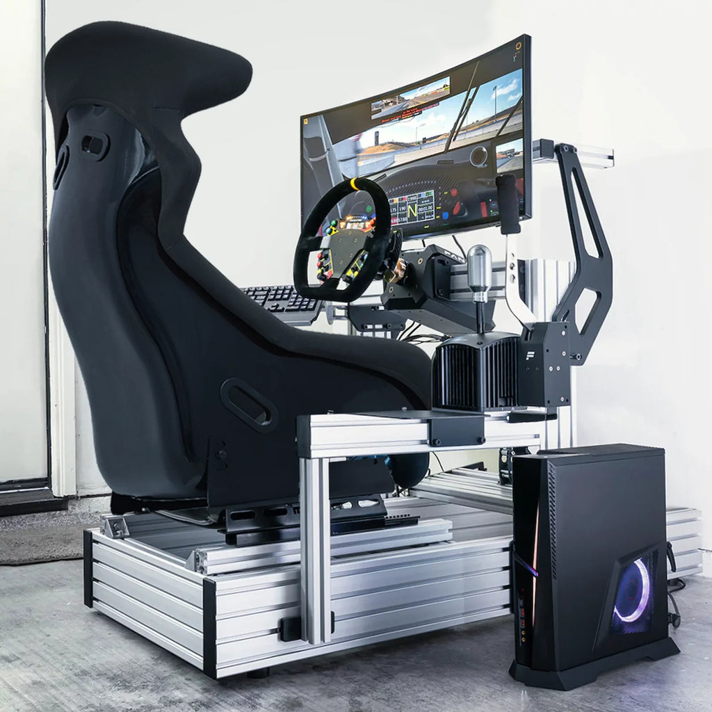 Black Racing Bucket Seat with Adjustable Slide P430086
