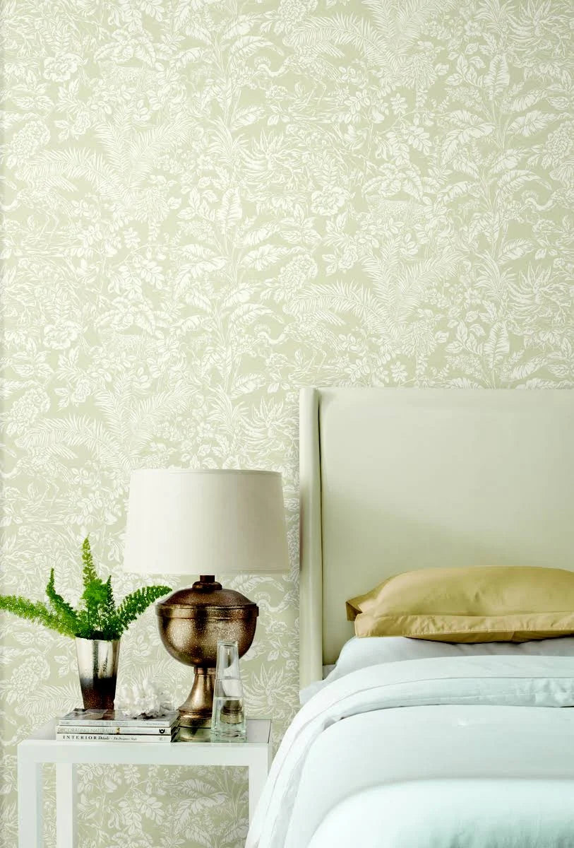 Beige Botanical Wallpaper M5312
