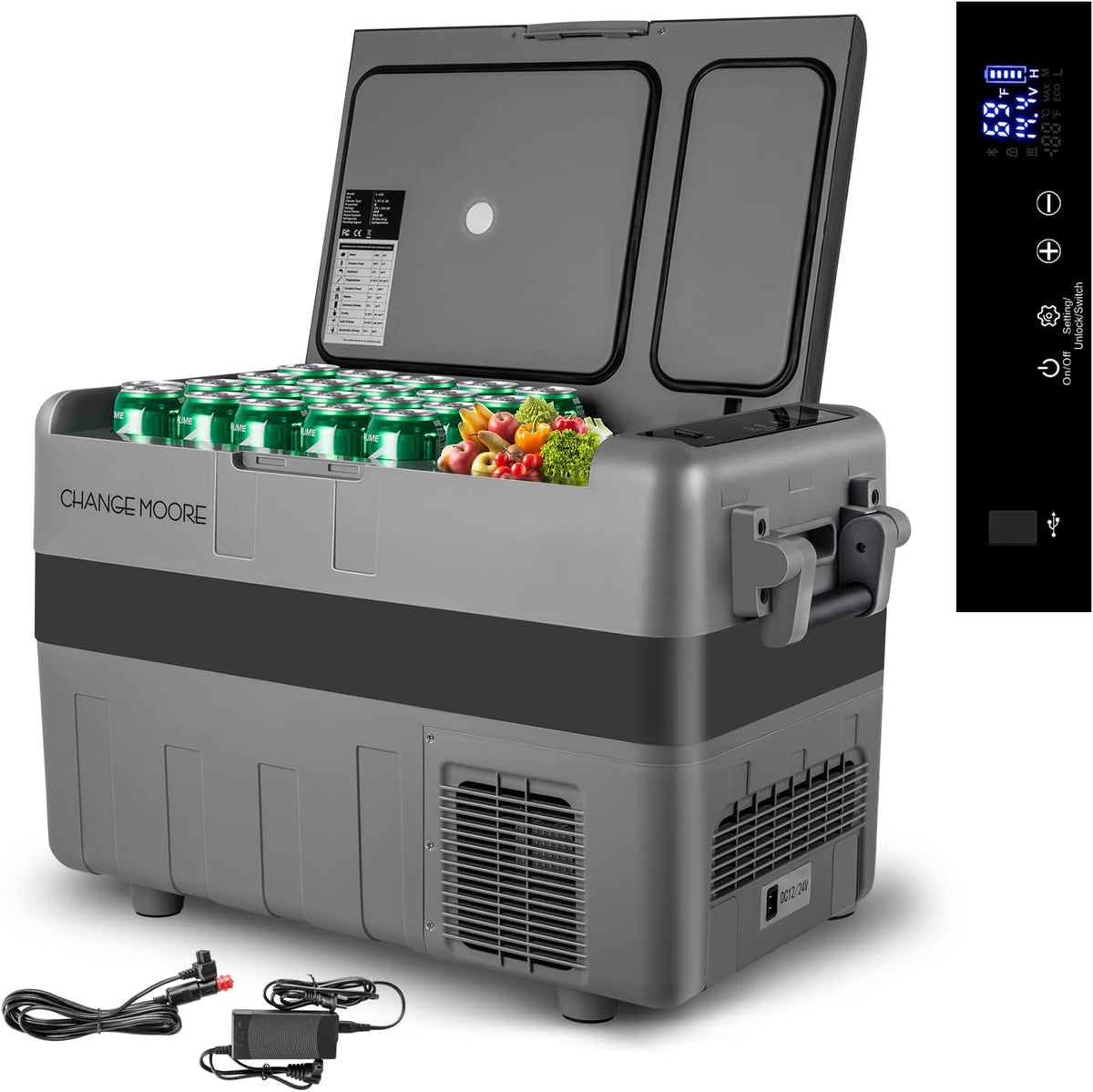 42-Quart Electric Cooler Freezer Refrigerator with AC Adapter B3452