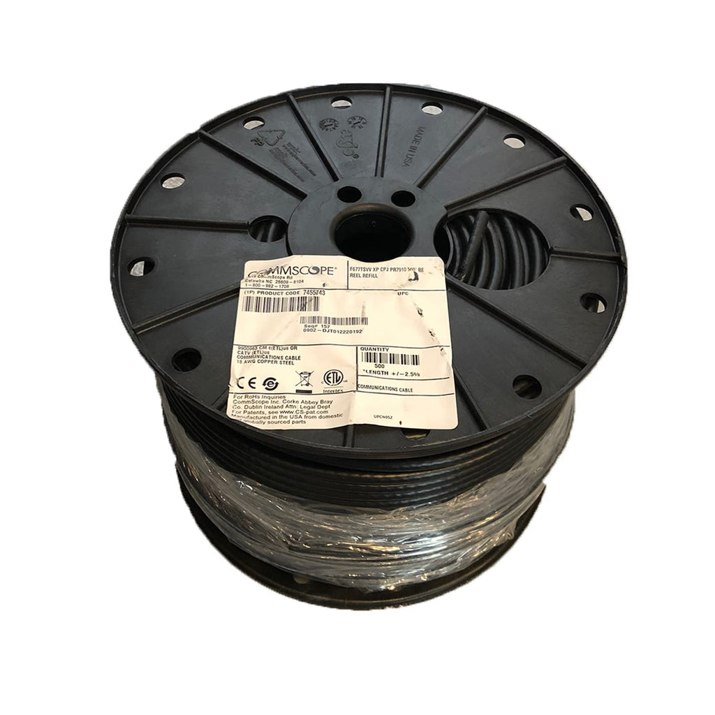500' RG6 Coaxial Cable Black Pack of 2 M5230