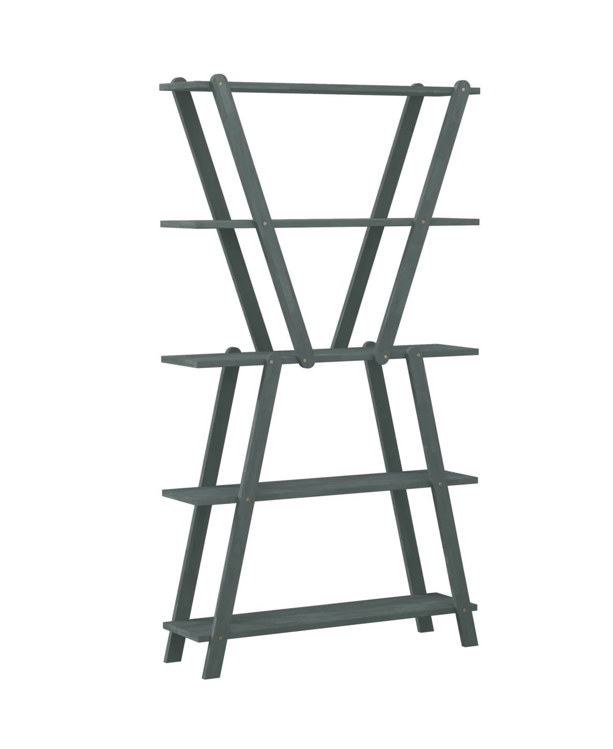 Gray Wood Bookcase U414