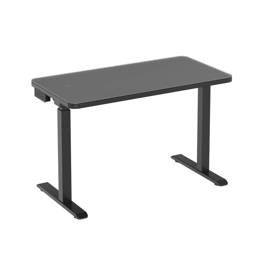 Black Glass Tabletop Standing Desk O115920