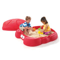 Red Plastic Outdoor Sandbox with Cover M91862