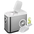 Black Portable Self-Cleaning Countertop Ice Maker with Scoop and Basket P452