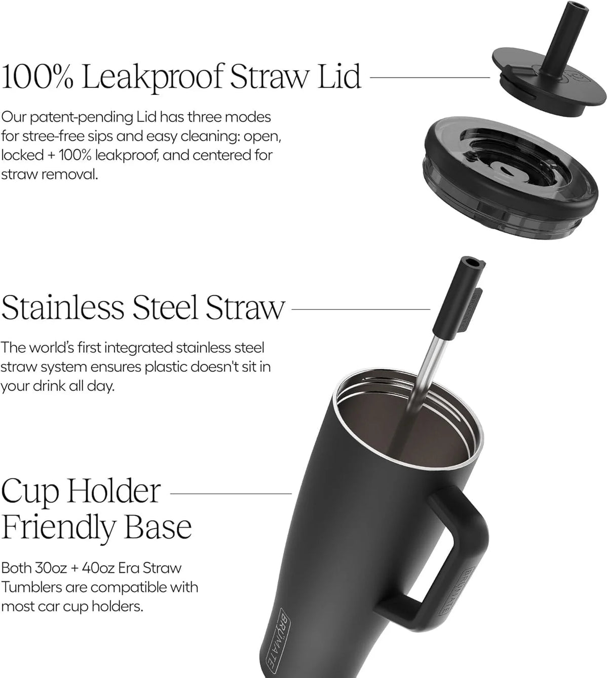30 oz Stainless Steel Insulated Tumbler with Lid and Straw V75846