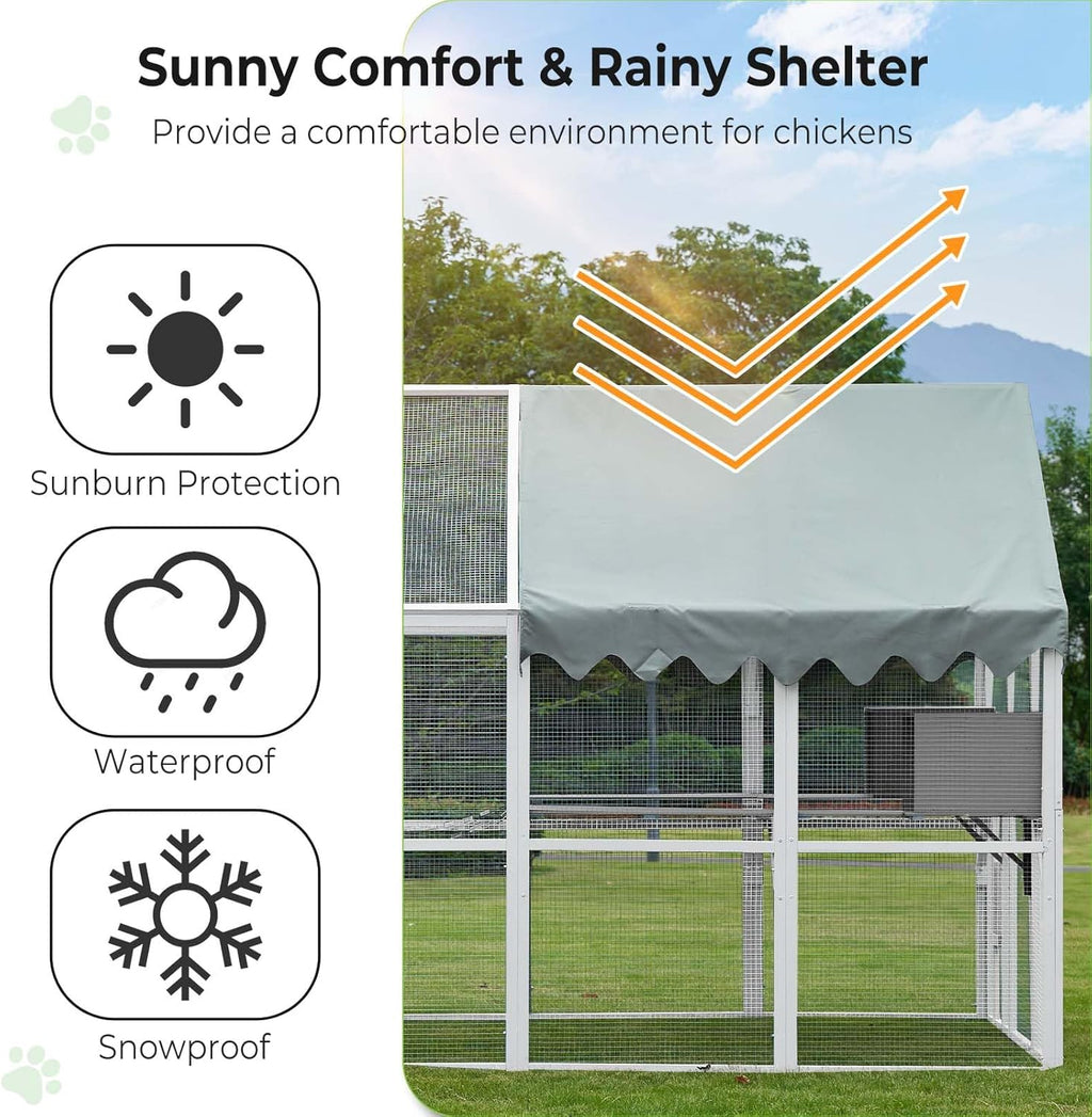 Large Wooden Outdoor Cat Enclosure with Waterproof Cover L347283