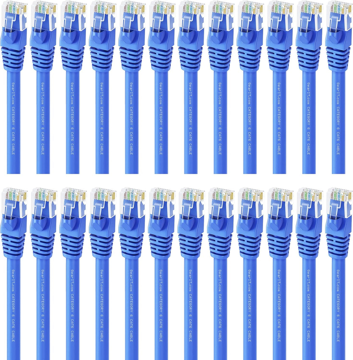 Cat 6 Ethernet Cable 5 ft 24-Pack Blue J474