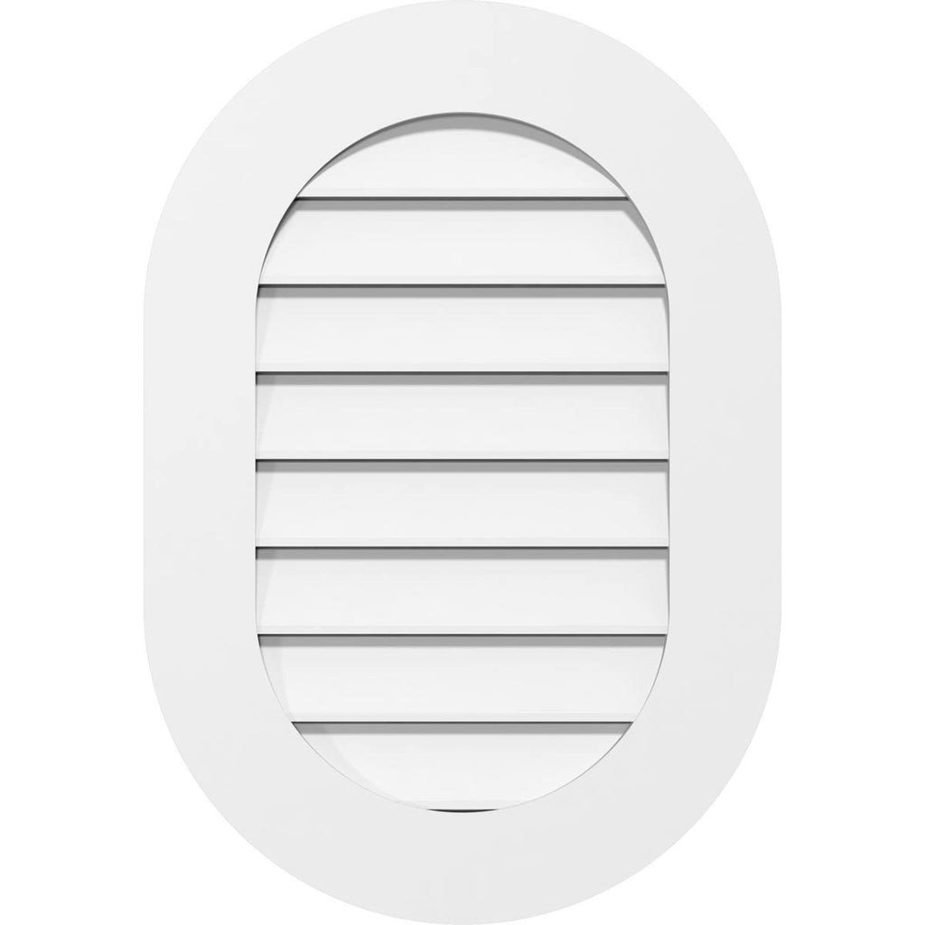 Vertical Round Ended Surface Mount PVC Gable Vent X406042