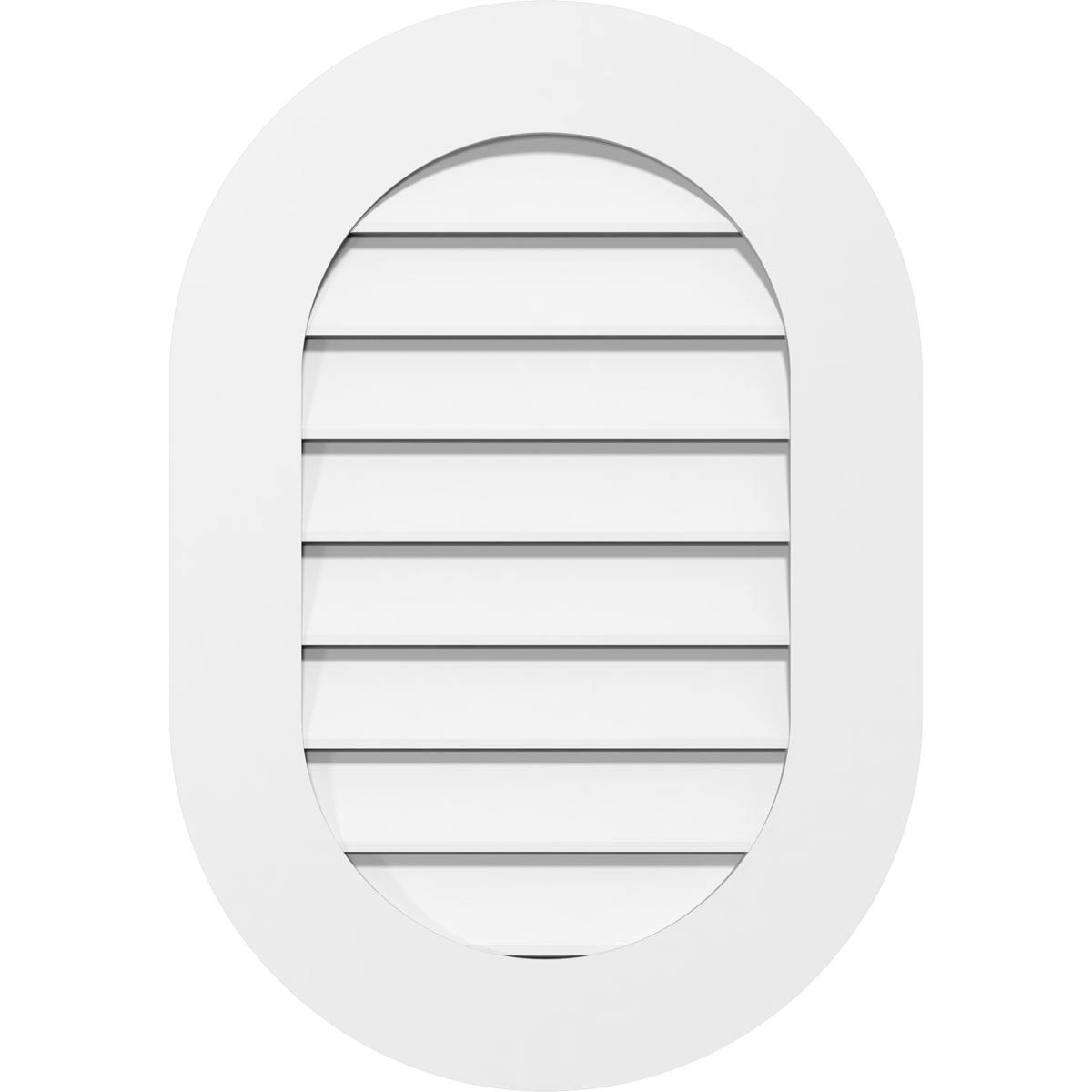 Vertical Round Ended Surface Mount PVC Gable Vent X406042