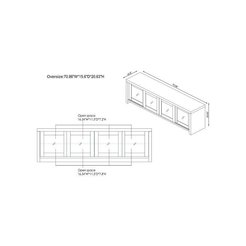 Walnut TV Stand E7609