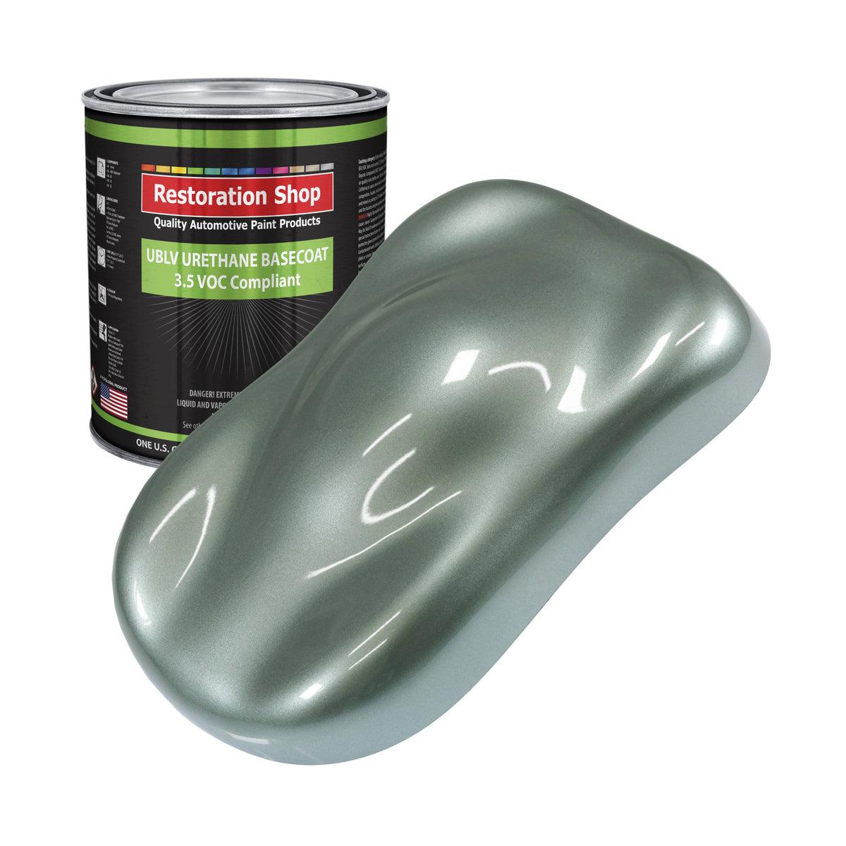 Slate Green Metallic 1 Gallon Urethane Basecoat Auto Paint I45476