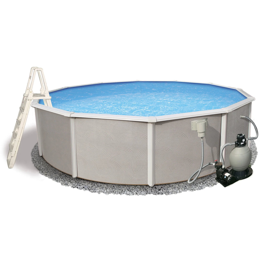 24-ft Round 52-in Deep Metal Wall Swimming Pool O8047