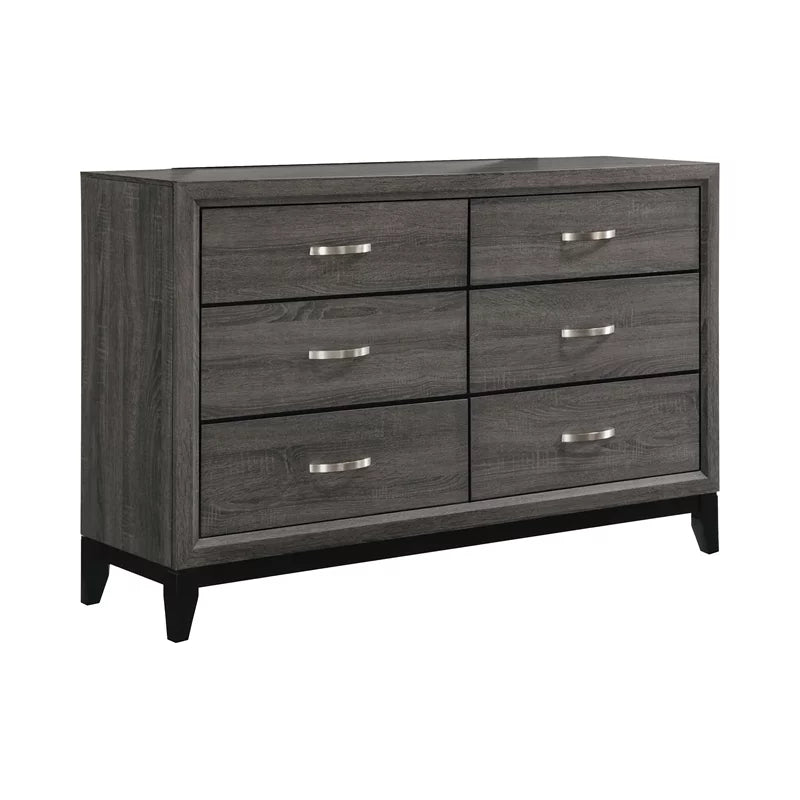 5-piece Full Panel Bedroom Set Grey Oak J85183