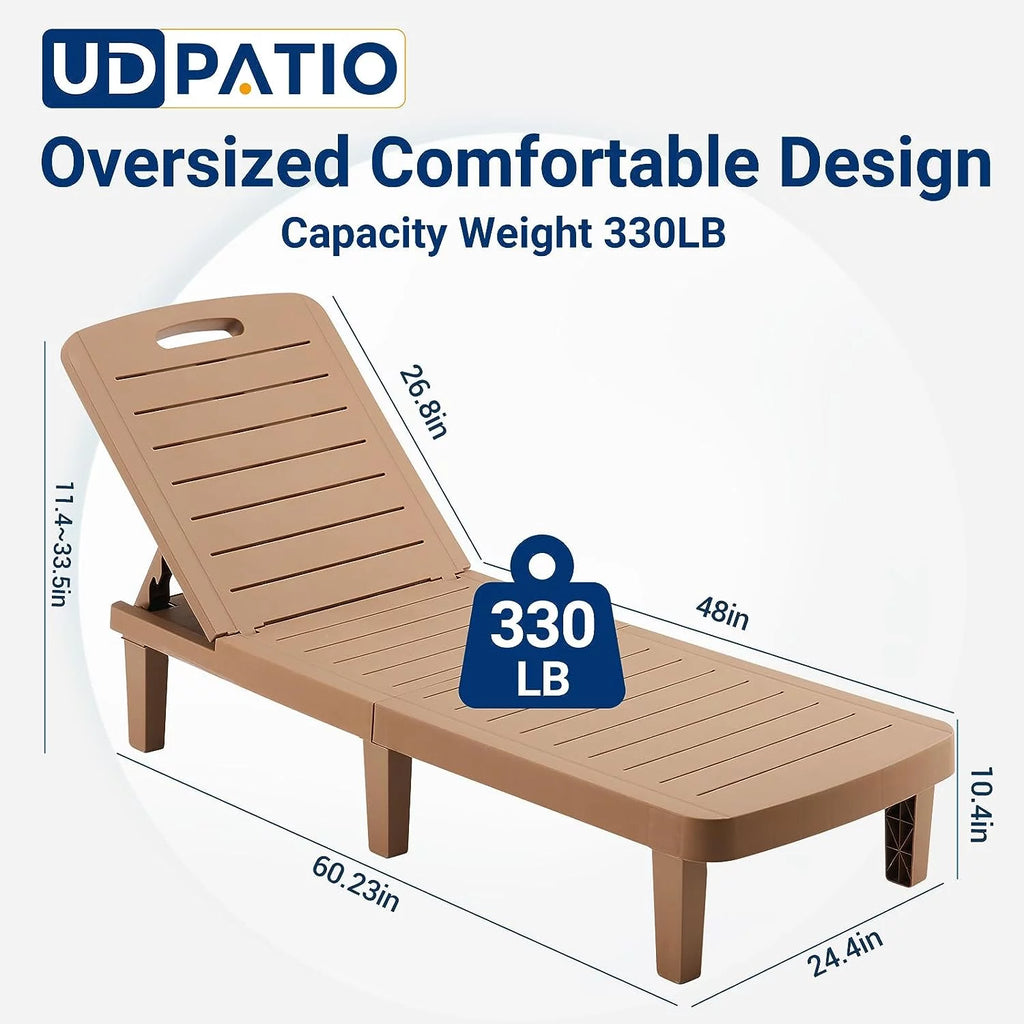 Oversized Outdoor Lounge Chair Set of 2 R976