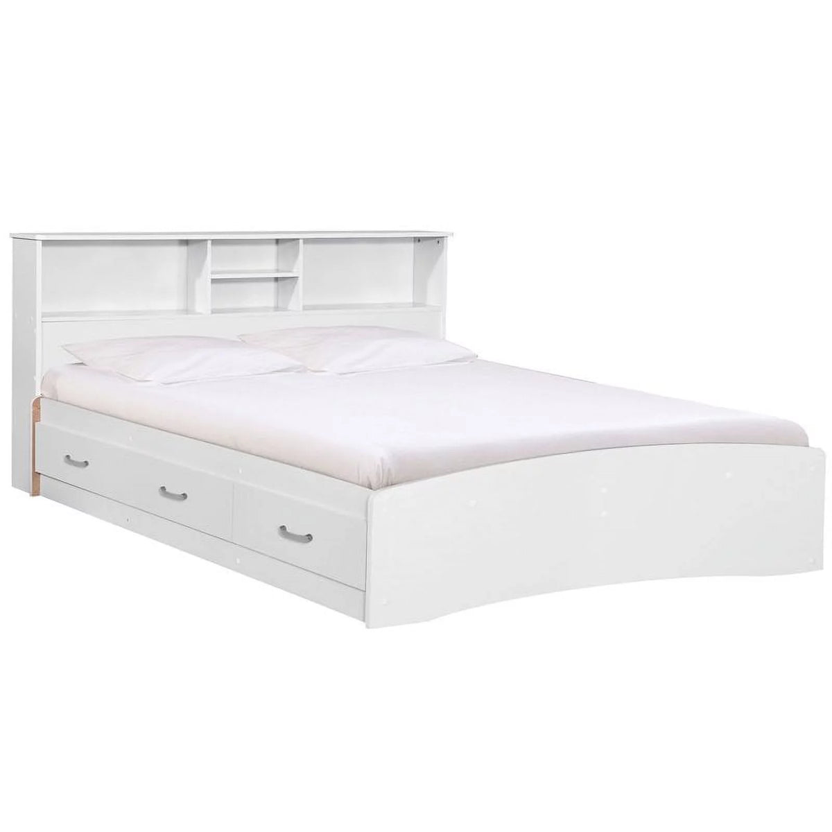 Modern White Queen Captains Bed X91137