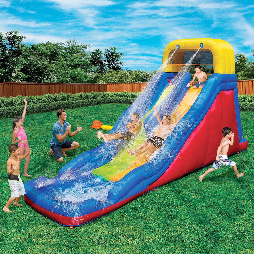 Inflatable Water Racing Slide with Climbing Wall S137