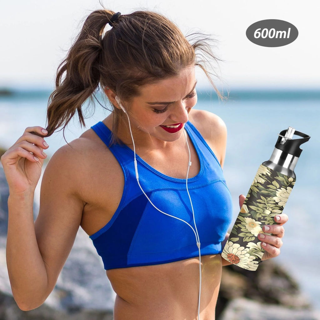 Stainless Steel Insulated Water Bottle with Straw Lid F5036