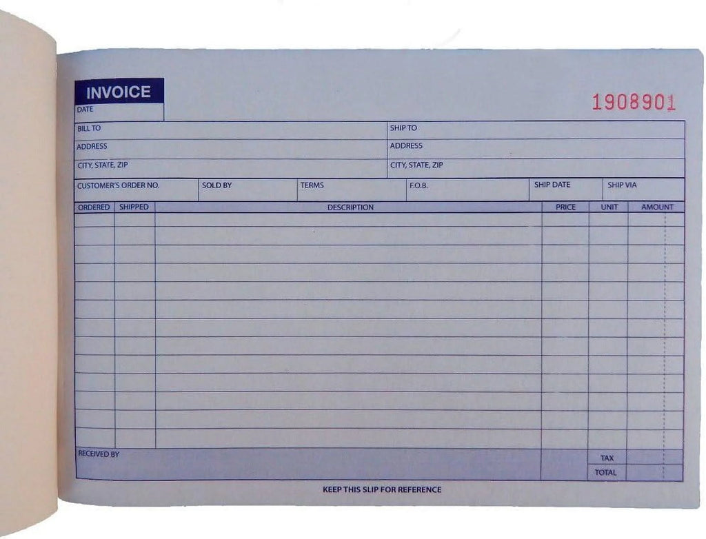 Carbonless Invoice Receipt Book 2 Part 50 Sets K265486