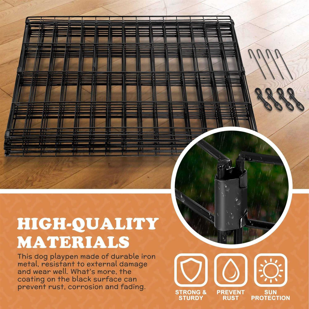 Folding 8 Panel Pet Playpen C297