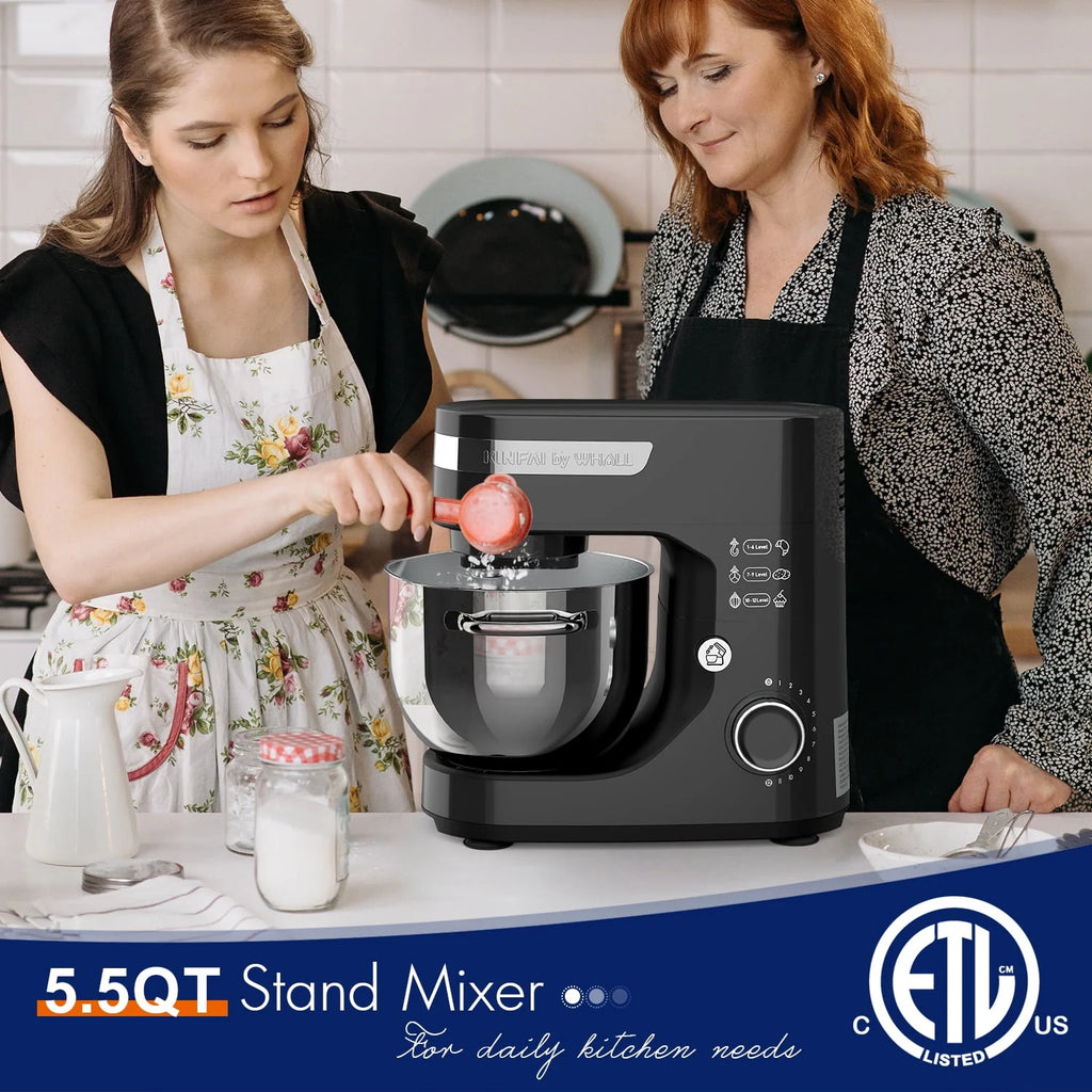 5.5Qt 12-Speed Tilt-Head Electric Kitchen Mixer with Stainless Steel Bowl H710827