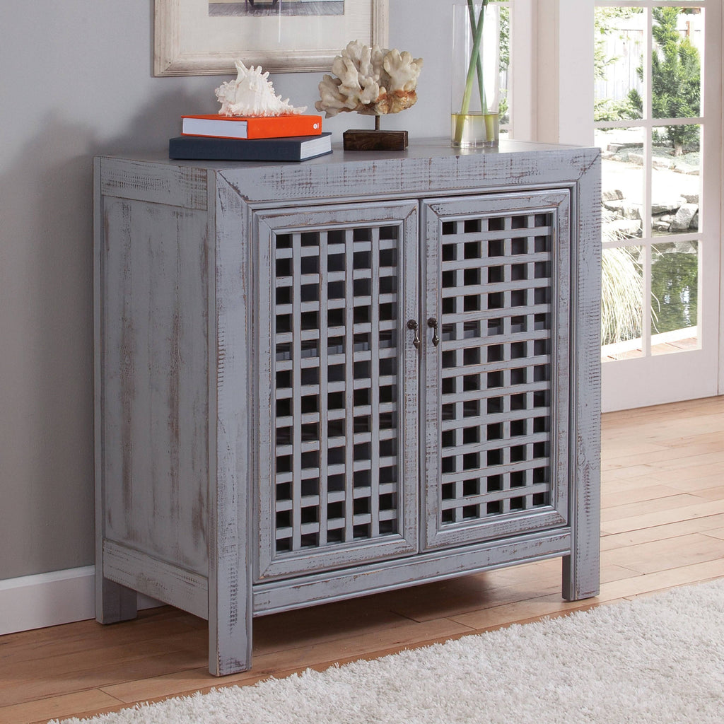 Distressed Gray Accent Cabinet P271954