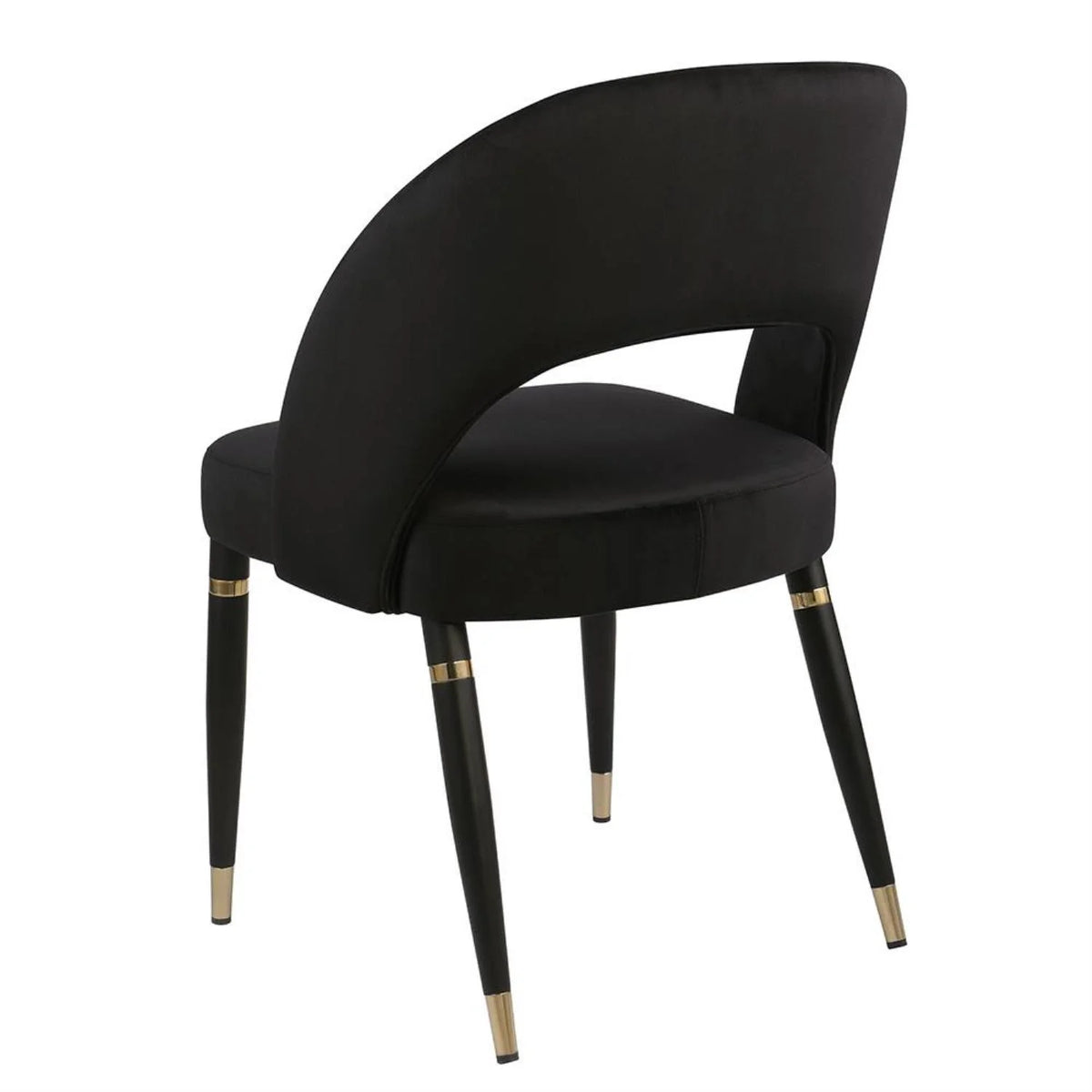 Black and Gold Set of Two Dining Chairs V2101
