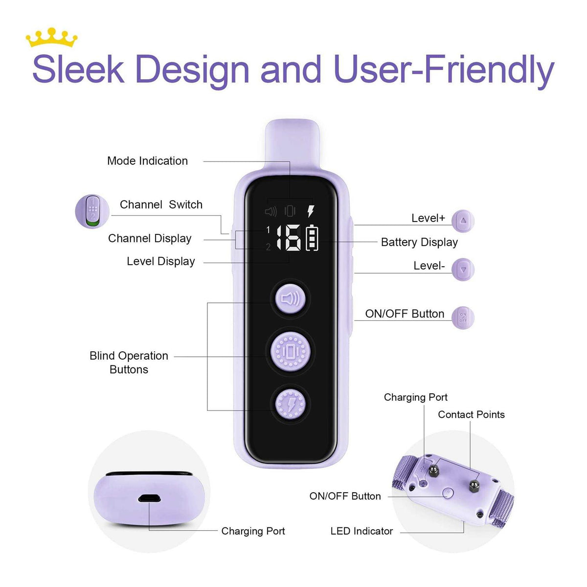 Waterproof Rechargeable Electric Dog Training Collar with Remote Z57207