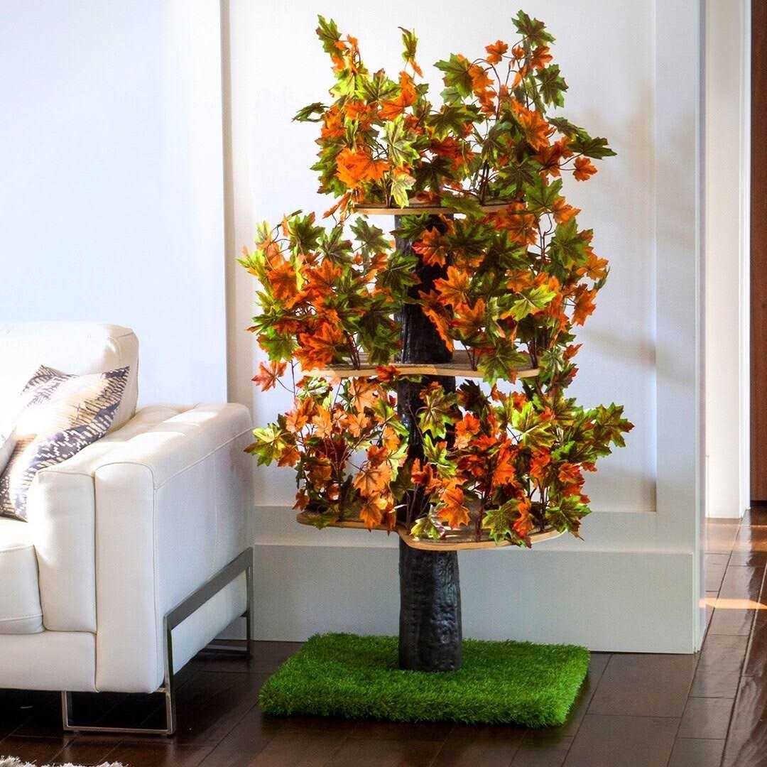 4ft Interchangeable Leaves Cat Activity Tree J233