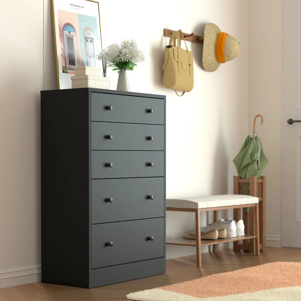 White 5 Drawer Dresser D503220