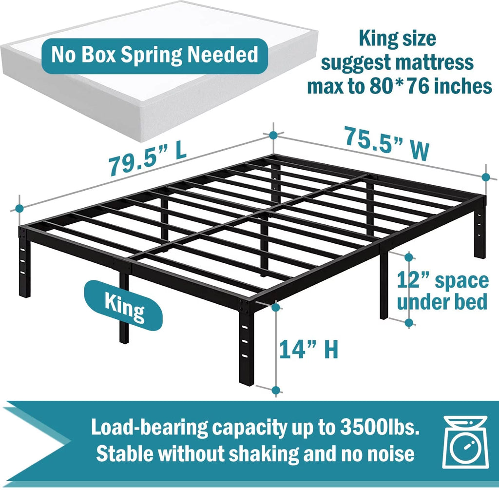 Queen Size Metal Bed Frame H8995