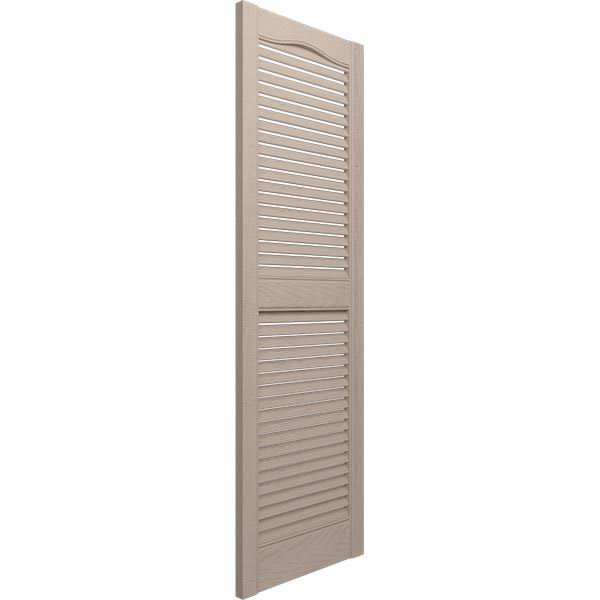 Vinyl Cathedral Top Open Louver Shutters N127760