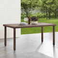 Wicker 6-Person Outdoor Dining Table with Umbrella Hole X354140
