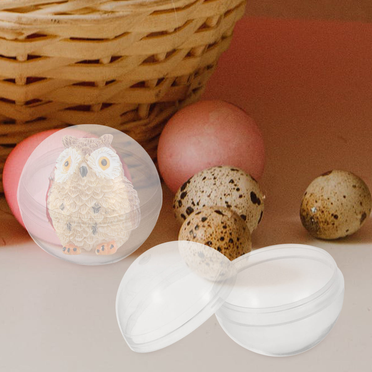 200 pcs Clear Plastic Fillable Balls T9923