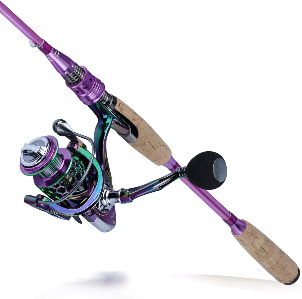 Carbon Fiber 4 Piece Spinning Fishing Rod Reel Combo A8099